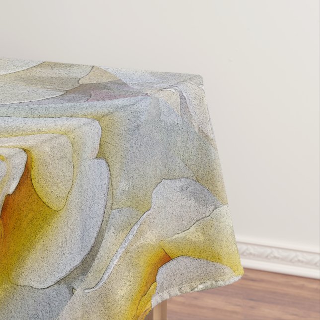 shades of white to yellow tablecloth (In Situ)