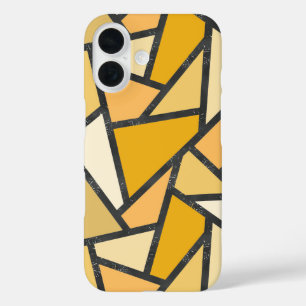 Shades of yellow stained glass pattern iPhone 16 case