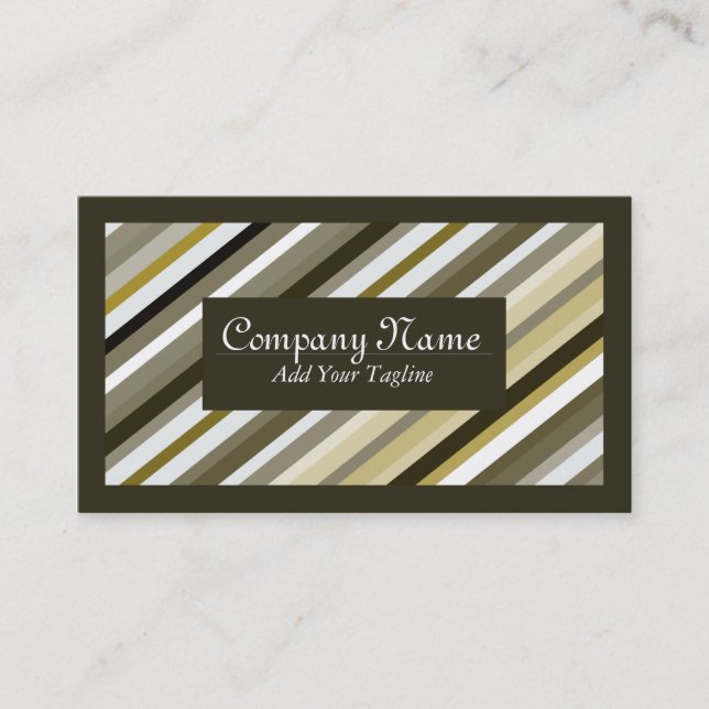 Shades of Yellow Stripes Business Card (Front)