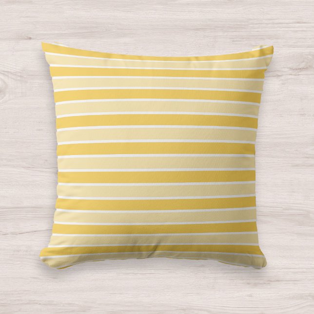 Shades of Yellow Stripes Pattern Cushion (Creator Uploaded)