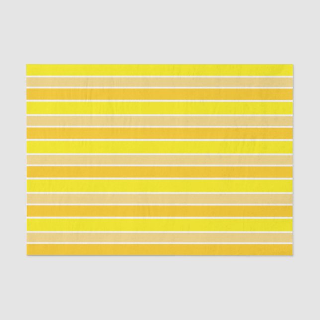 Shades of Yellow Stripes Tissue Paper (Front)