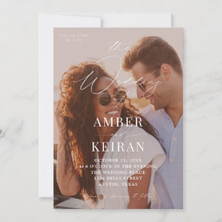 Shades- Sun Kissed Photo Wedding Invitation