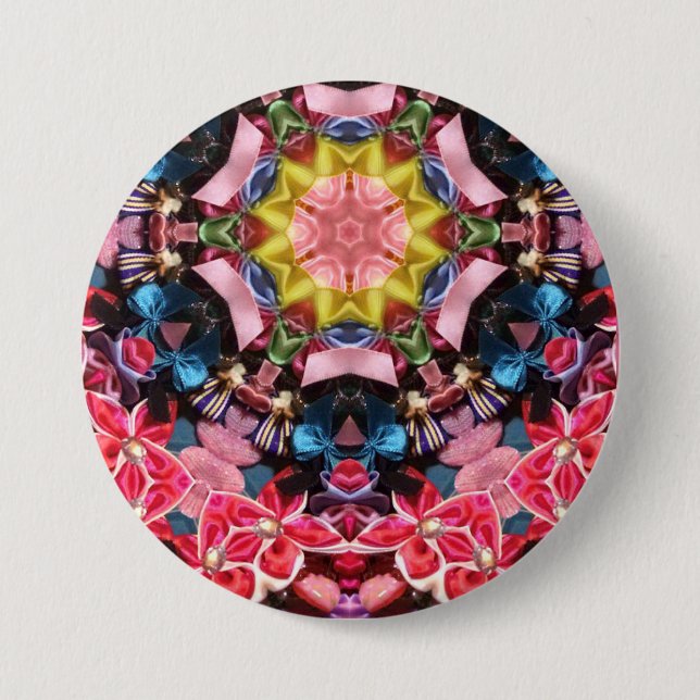 ~ Shades Yellow, Blue, Pink, Green ~ Button (Front)