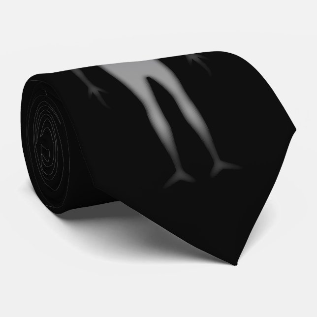 Shadow Alien Customisable printed background colou Tie (Rolled)