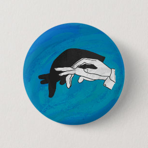 Shadow Anteater On Blue 6 Cm Round Badge