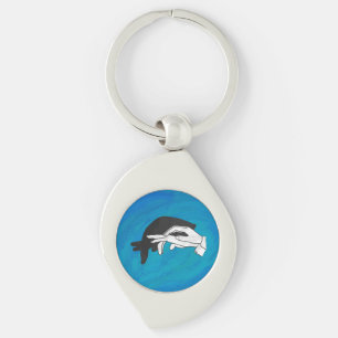 Shadow Anteater On Blue Key Ring