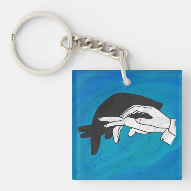 Shadow Anteater On Blue Key Ring (Front)