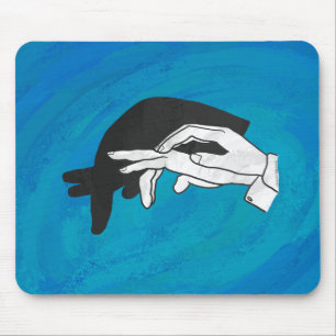 Shadow Anteater On Blue Mouse Pad