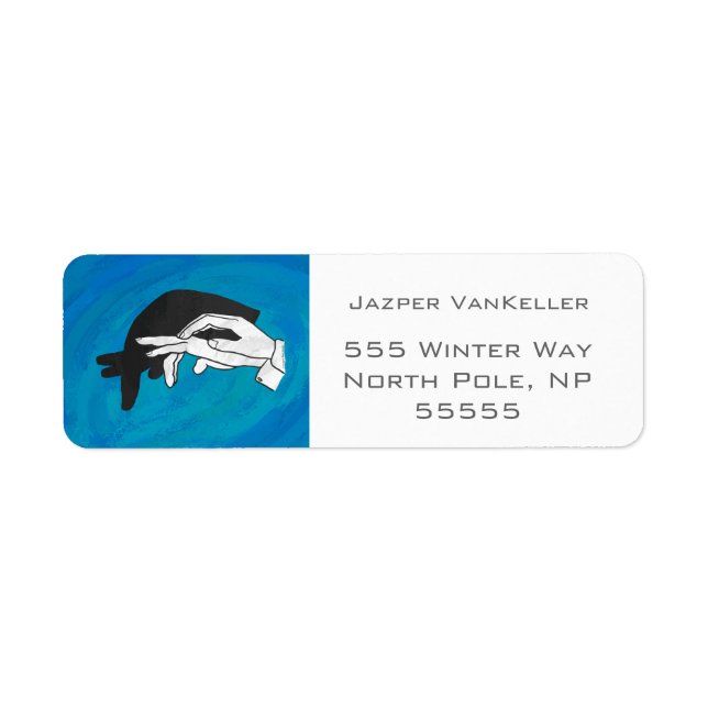 Shadow Anteater On Blue Return Address Label (Front)