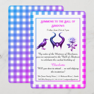 Shadow Ball Dark Fantasy Birthday Design Script Invitation