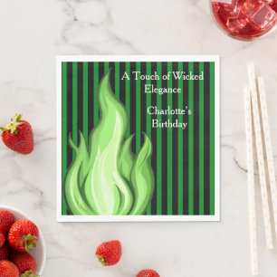 Shadow Ball Dark Fantasy Party   green Paper Cup Napkin