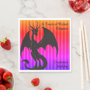 Shadow Ball Dark Fantasy Party green Paper Cup Napkin