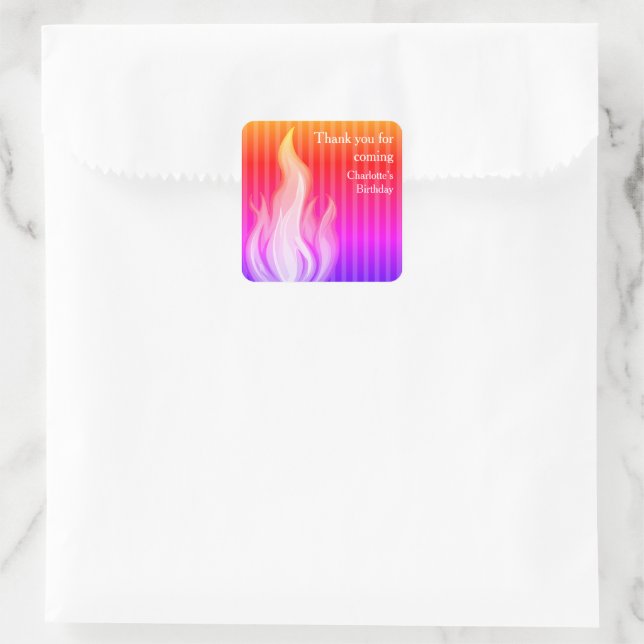 Shadow Ball Dark Fantasy Party | green Paper Cup Square Sticker (Bag)
