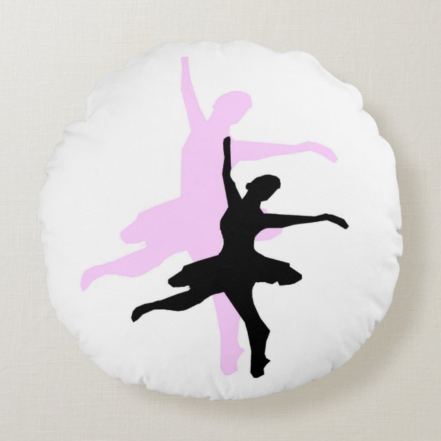 Shadow ballerina design round cushion (Front)