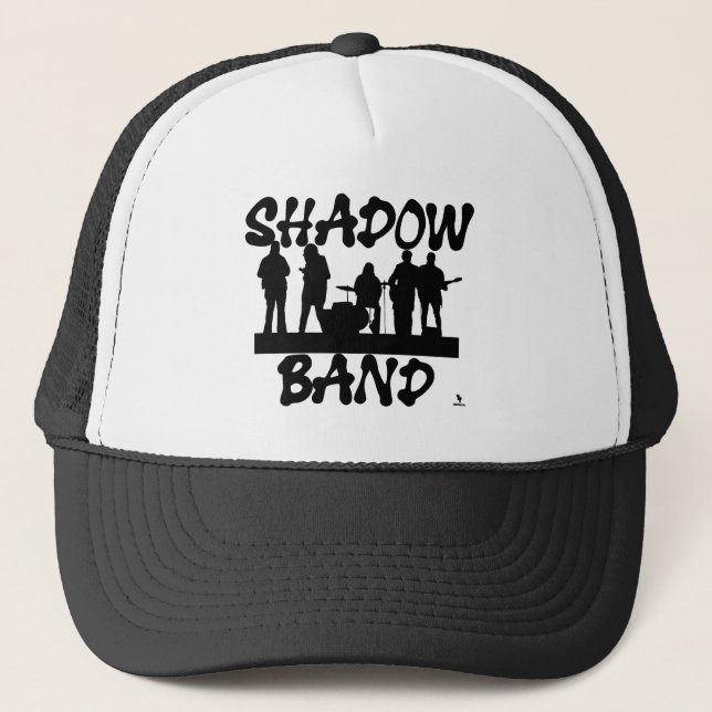 Shadow Band Epic Music Slogan Humour Trucker Hat (Front)