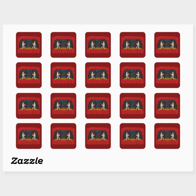 Shadow Box-ing -  Square Sticker (Sheet)
