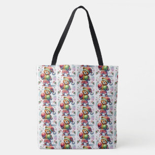 Shadow Boxing Bear Tote Bag