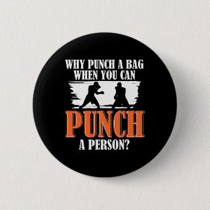 Shadow Boxing Punching Kickboxing G Gloves Boxer F 6 Cm Round Badge
