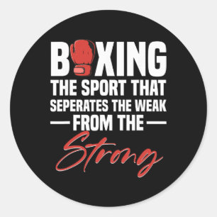 Shadow Boxing Punching Kickboxing G Gloves Boxer F Classic Round Sticker