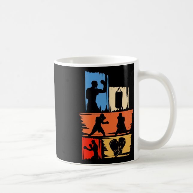 Shadow Boxing Punching Kickboxing G Gloves Boxer F Coffee Mug (Right)