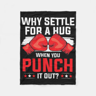 Shadow Boxing Punching Kickboxing G Gloves Boxer F Fleece Blanket
