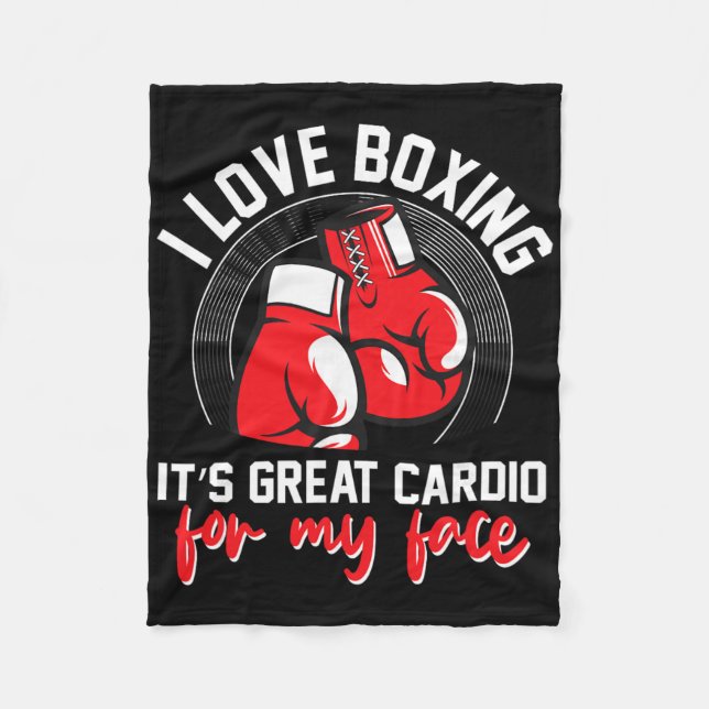 Shadow Boxing Punching Kickboxing G Gloves Boxer F Fleece Blanket (Front)