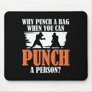 Shadow Boxing Punching Kickboxing G Gloves Boxer F Mouse Pad