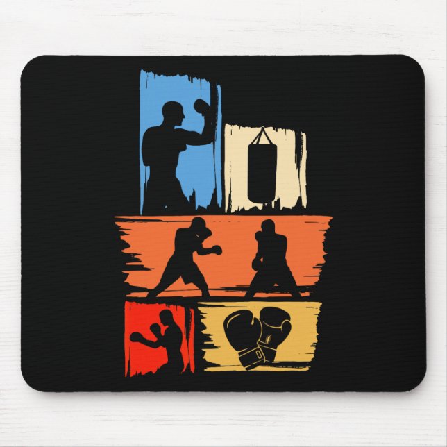 Shadow Boxing Punching Kickboxing G Gloves Boxer F Mouse Pad (Front)