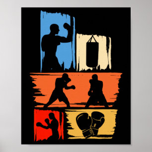 Shadow Boxing Punching Kickboxing G Gloves Boxer F Poster