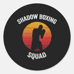 Shadow Boxing Squad Vintage Kickboxing Classic Round Sticker