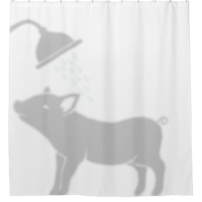 Shadow Buddy Pig in the Shower Curtain (Front)