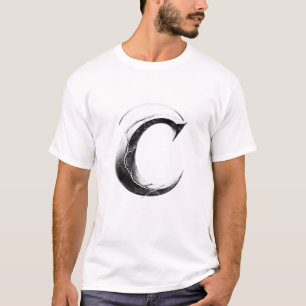 Shadow C – Dark Gothic Letter C T-Shirt