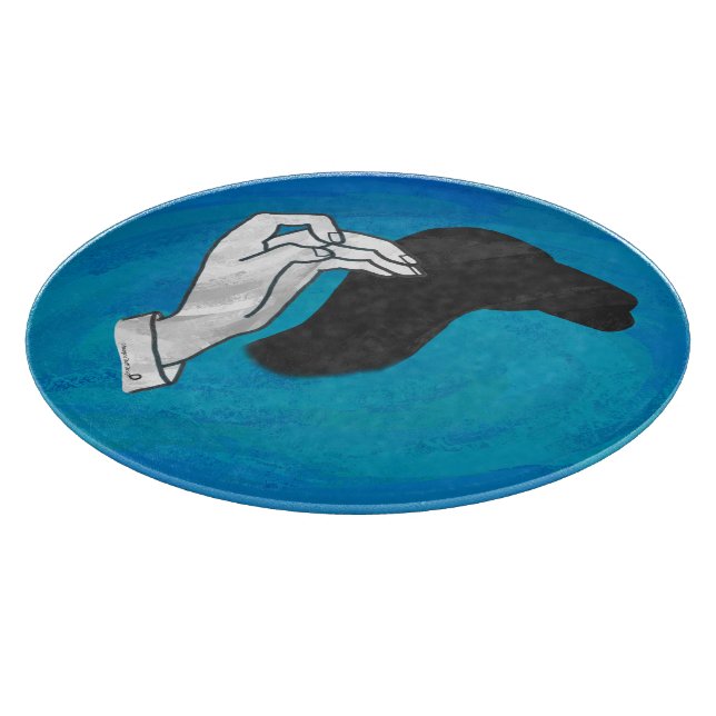 Shadow Camel On Blue Cutting Board (Corner)