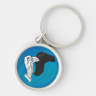 Shadow Camel On Blue Key Ring