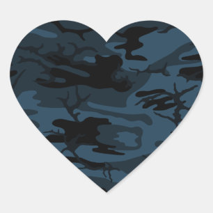 Shadow Camo Heart Sticker