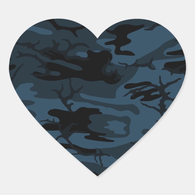 Shadow Camo Heart Sticker (Front)