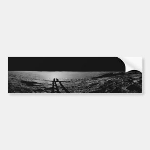 Shadow Cast of Apollo 12 Astronauts on the Moon Bumper Sticker