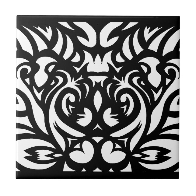 Shadow-cut art deco designer pattern by SPECT Ceramic Tile (Front)