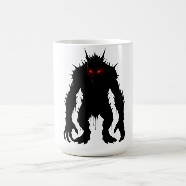 Shadow Demon Monster Red Eyes Horror gift Coffee Mug (Center)