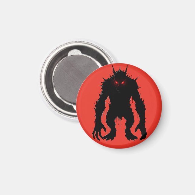 Shadow Demon Monster Red Eyes Horror gift Magnet (Front/Back)