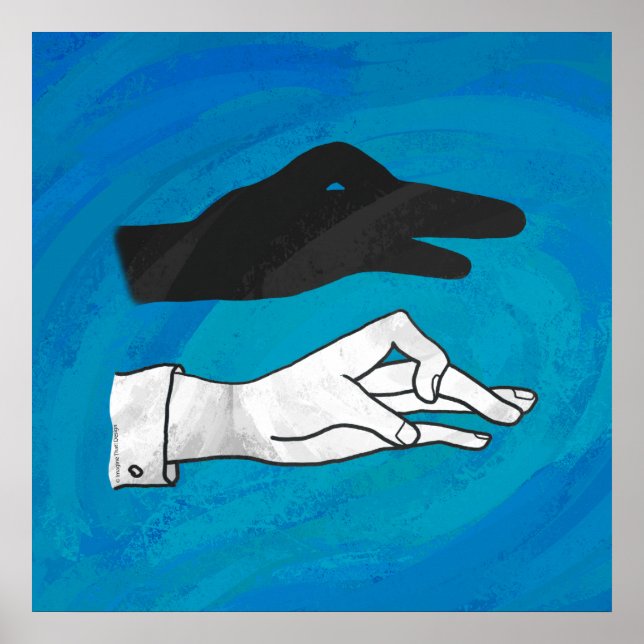 Shadow Duck On Blue Poster (Front)