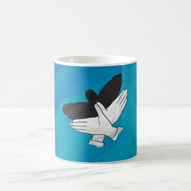 Shadow Eagle On Blue Coffee Mug (Center)