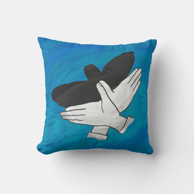 Shadow Eagle On Blue Cushion (Front)