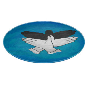 Shadow Eagle On Blue Cutting Board