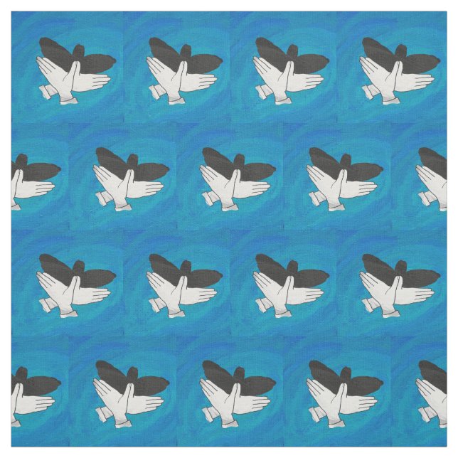 Shadow Eagle on Blue Fabric (Swatch)