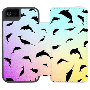 Shadow fish shark whale gradient colourful galaxy incipio watson™ iPhone 5 wallet case