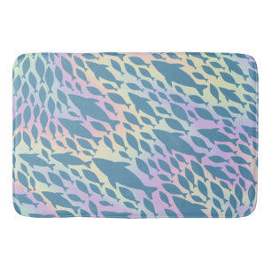 Shadow fish shark whale on gradient galaxy  bath mat