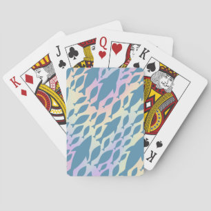 Shadow Fish Shark Whale on gradient galaxy Playing Cards