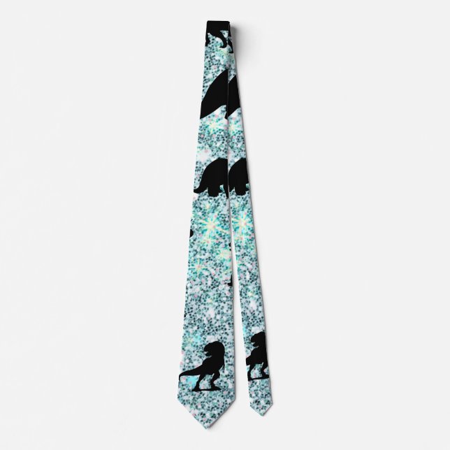 shadow fish shark whale on gradient galaxy tie (Front)
