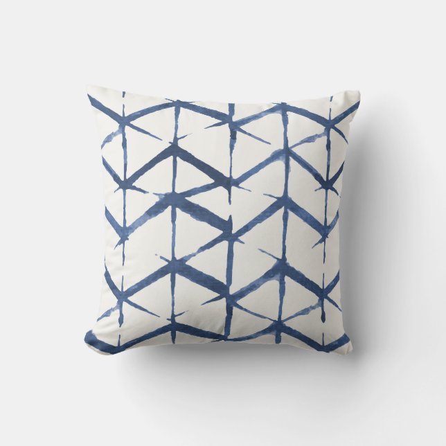 Shadow Geo/Chevron, Indigo/Navy Cushion (Front)